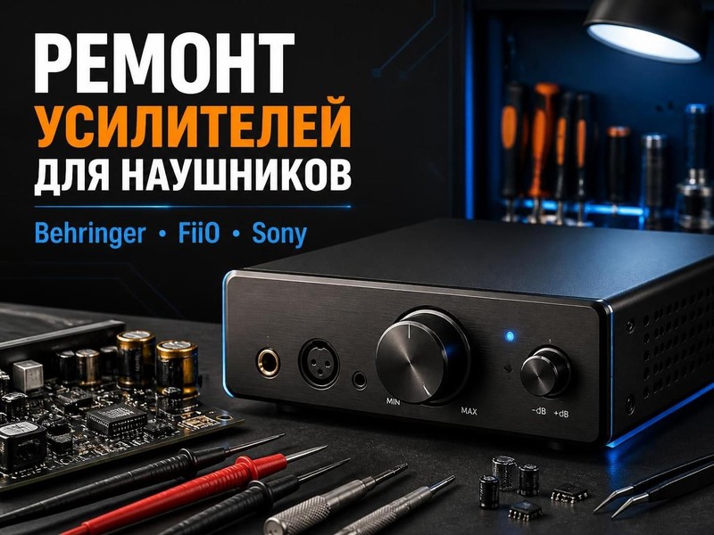 Ремонт усилителей для наушников Behringer, Fiio, Sony — Игорь, фото