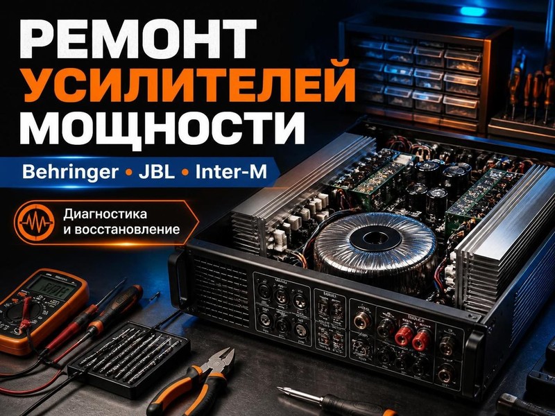 Ремонт усилителей мощности Behringer, JBL, Inter-M — Алексей, фото