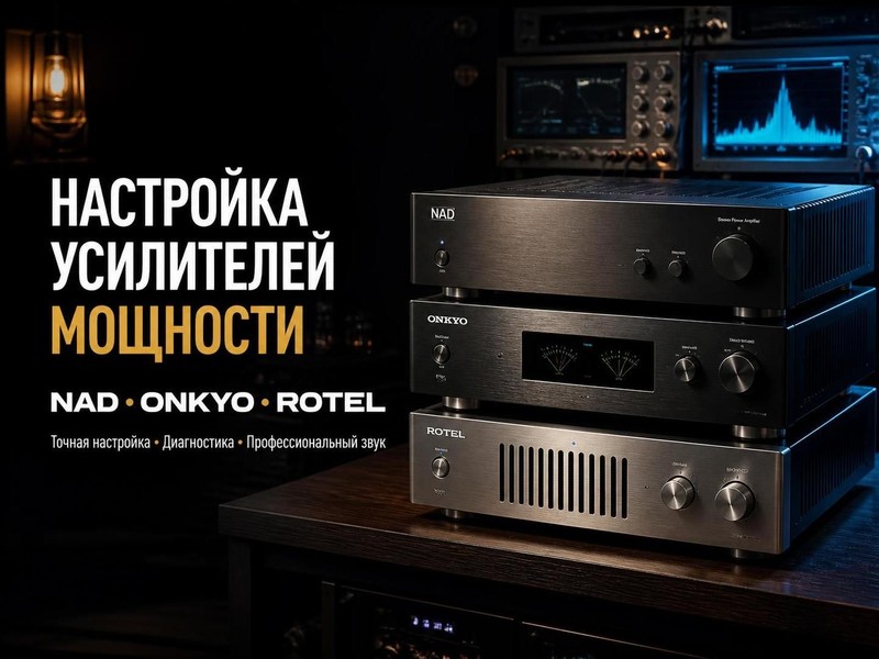 Настройка усилителей мощности NAD, Onkyo, Rotel — Виктор, фото