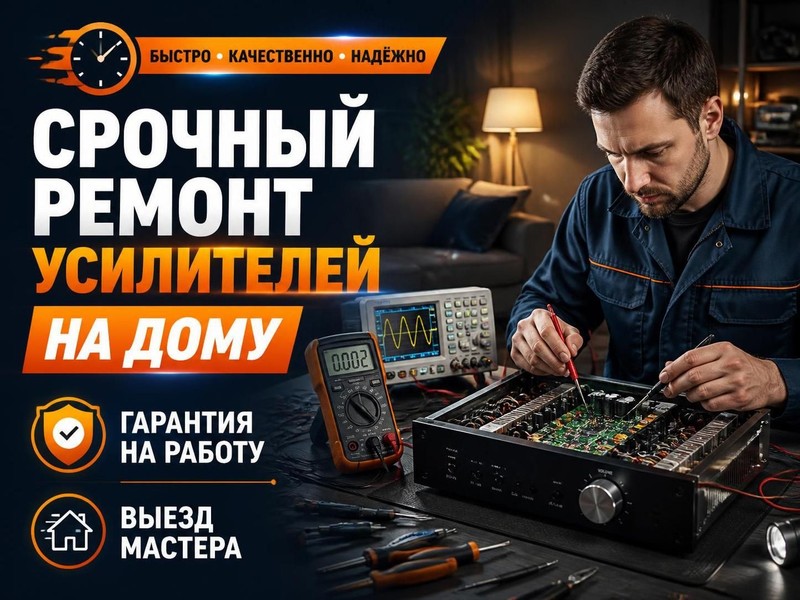 Срочный ремонт усилителей на дому с гарантией