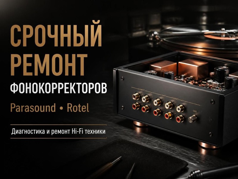 Срочный ремонт фонокорректоров Parasound, Rotel