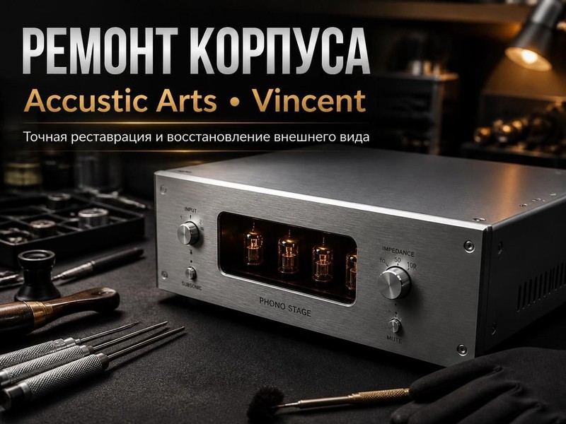 Ремонт корпуса фонокорректора Accustic Arts, Vincent