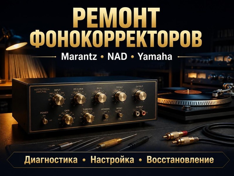 Ремонт фонокорректоров Marantz, NAD, Yamaha