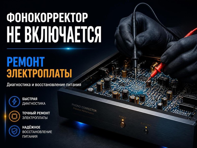 Фонокорректор не включается: ремонт электроплаты