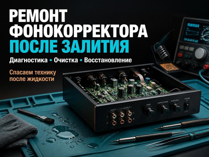 Ремонт фонокорректора после залития жидкостью