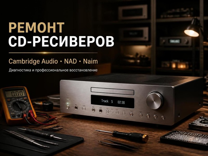 Ремонт CD-ресиверов Cambridge Audio, NAD, Naim