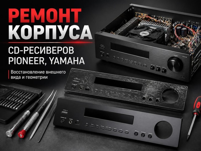 Ремонт корпуса CD-ресивера Pioneer, Yamaha