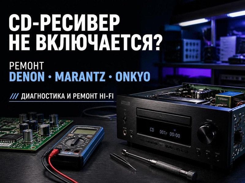 CD-ресивер не включается: ремонт Denon, Marantz, Onkyo — Сергей, фото