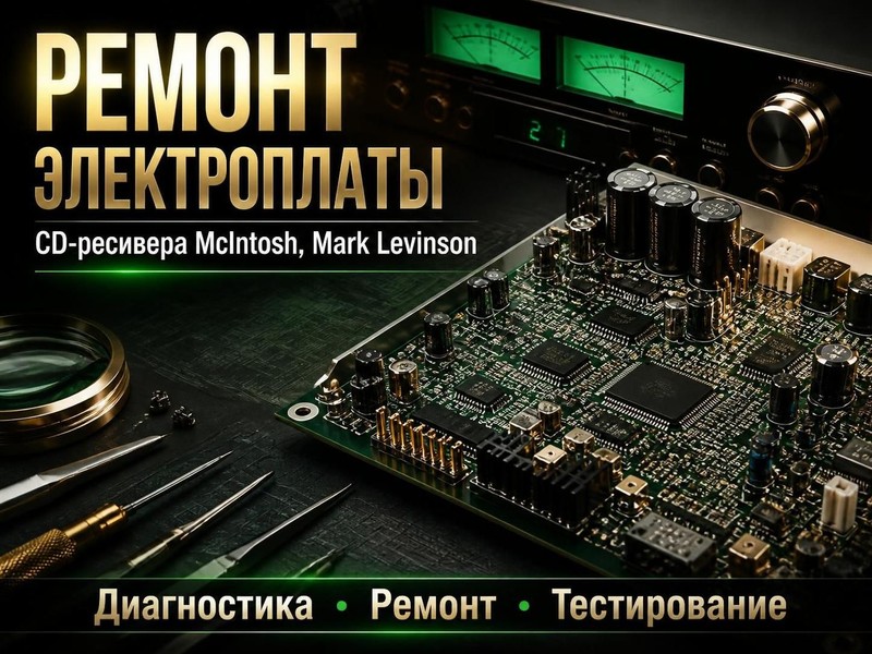 Ремонт электроплаты CD-ресивера McIntosh, Mark Levinson