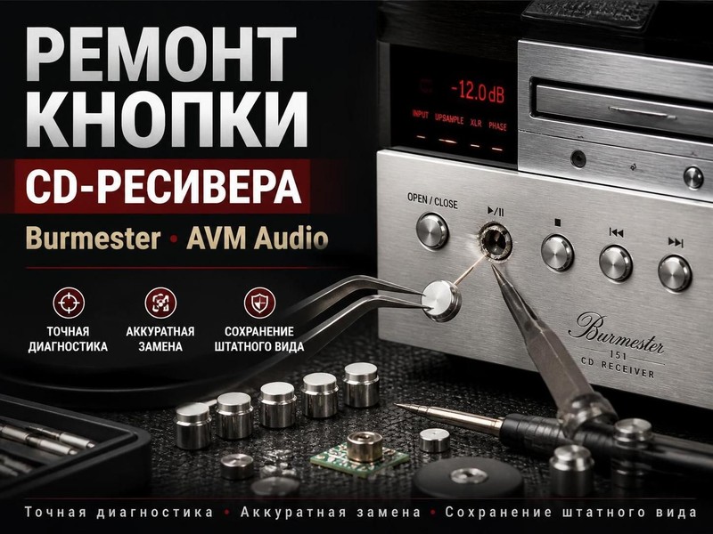 Ремонт кнопки CD-ресивера Burmester, AVM Audio — Дмитрий, фото