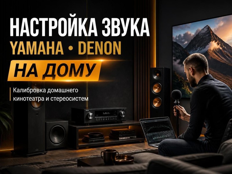 Настройка звука ресиверов Yamaha, Denon на дому