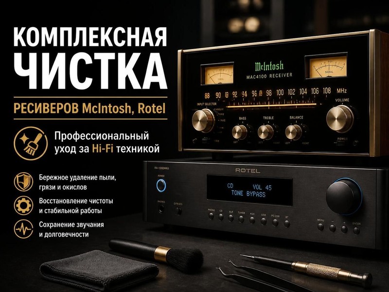 Комплексная чистка ресиверов McIntosh, Rotel