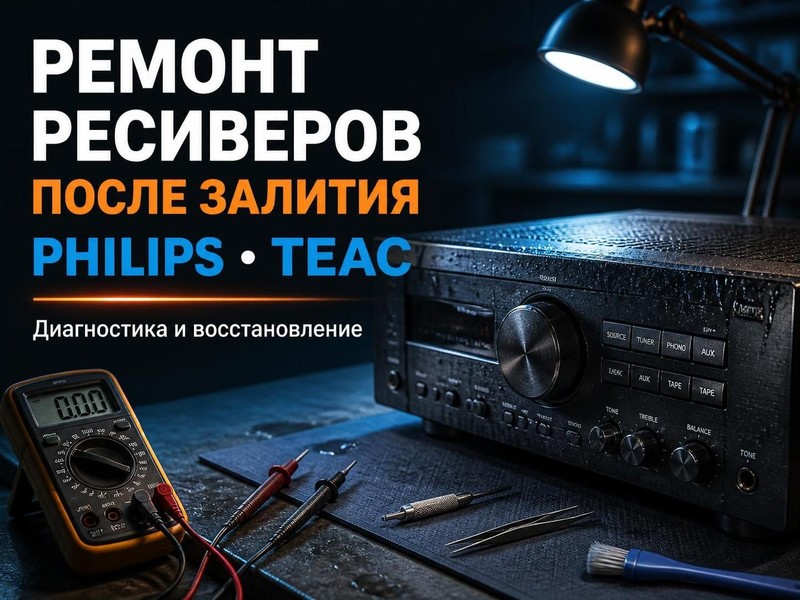Ремонт ресиверов после залития Philips, TEAC