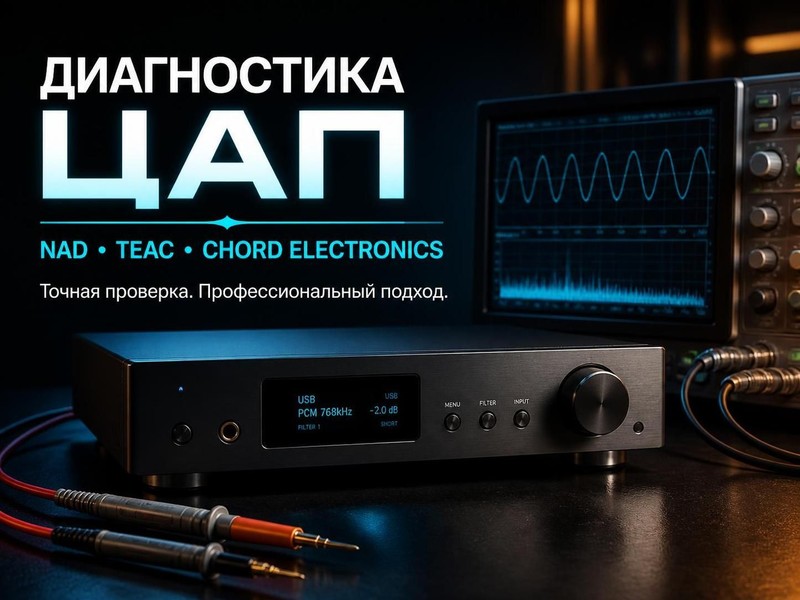 Диагностика ЦАП NAD, TEAC, Chord Electronics