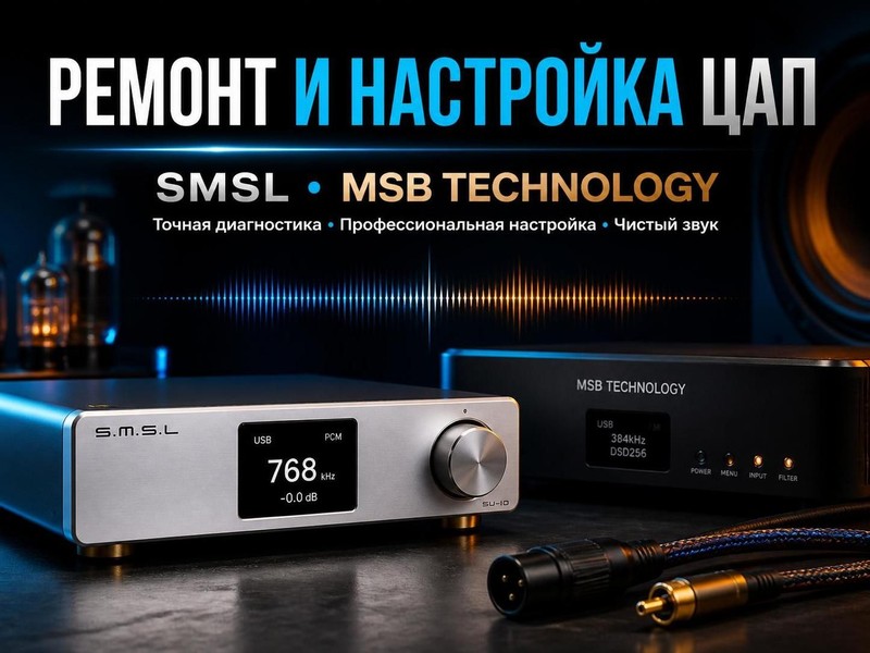 Ремонт и настройка ЦАП SMSL, MSB Technology