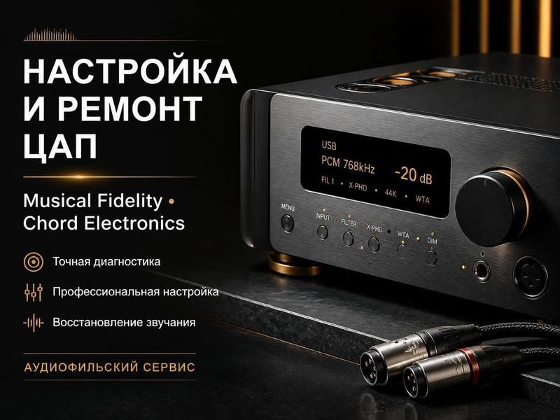 Настройка и ремонт ЦАП Musical Fidelity, Chord Electronics
