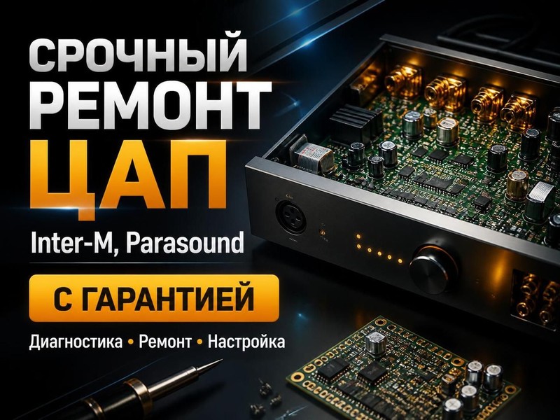 Срочный ремонт ЦАП Inter-M, Parasound с гарантией