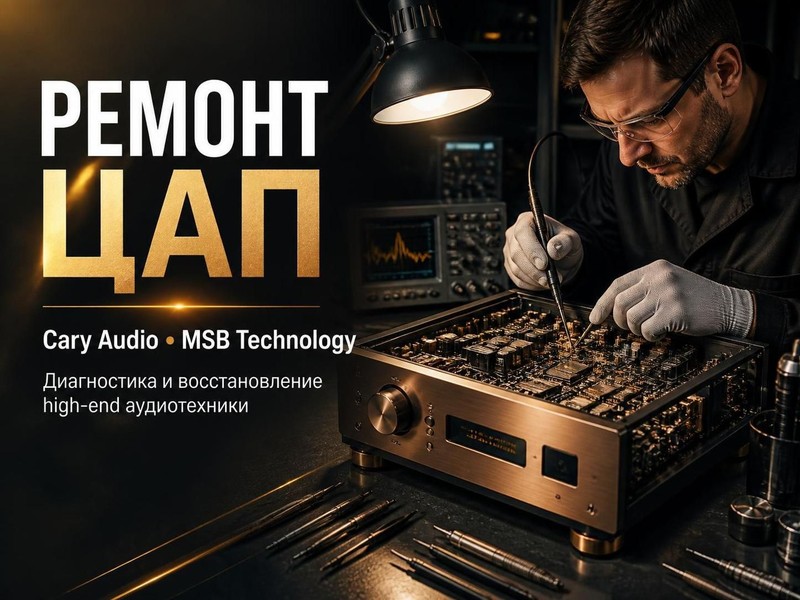 Ремонт цифро-аналоговых преобразователей Cary Audio, MSB Technology