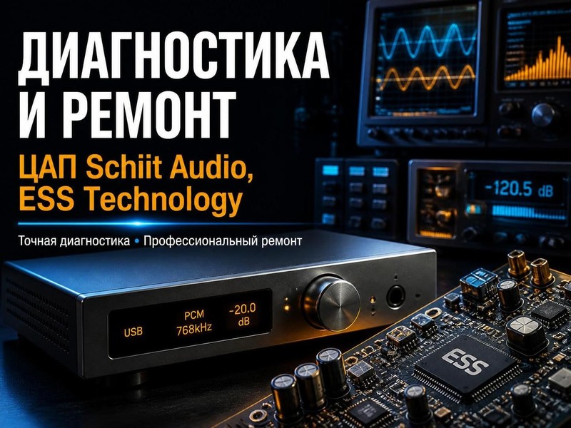 Диагностика и ремонт ЦАП Schiit Audio, ESS Technology