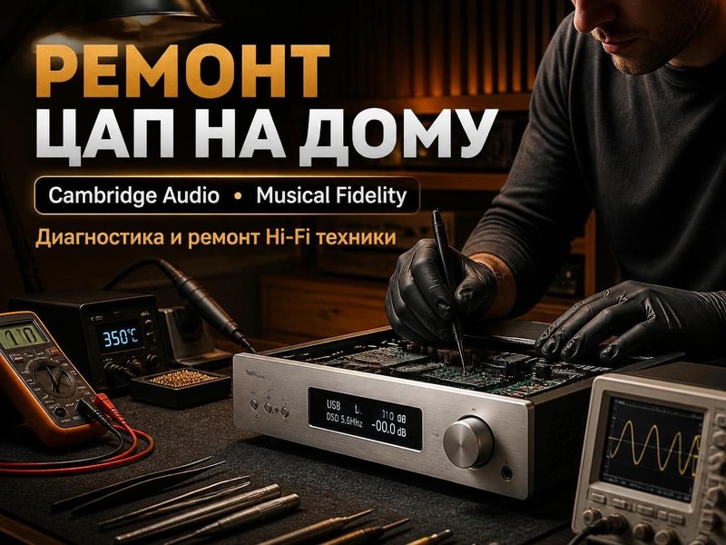 Ремонт ЦАП Cambridge Audio, Musical Fidelity на дому