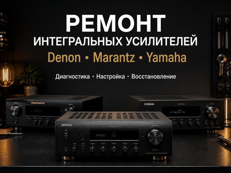 Ремонт интегральных усилителей Denon, Marantz, Yamaha