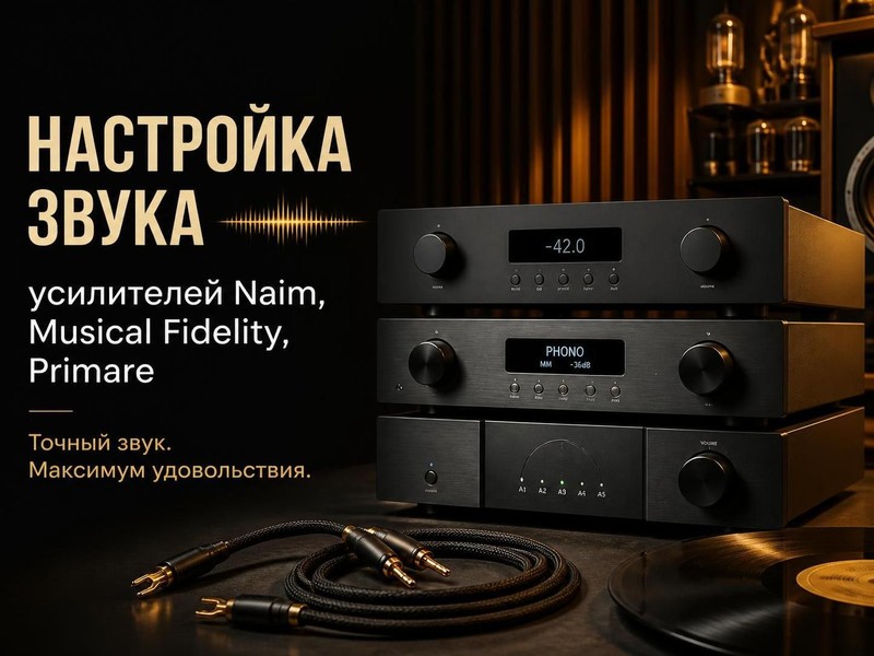 Настройка звука усилителей Naim, Musical Fidelity, Primare