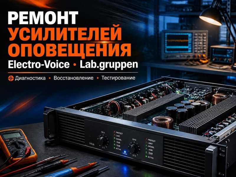 Ремонт усилителей оповещения Electro-Voice, Lab.gruppen