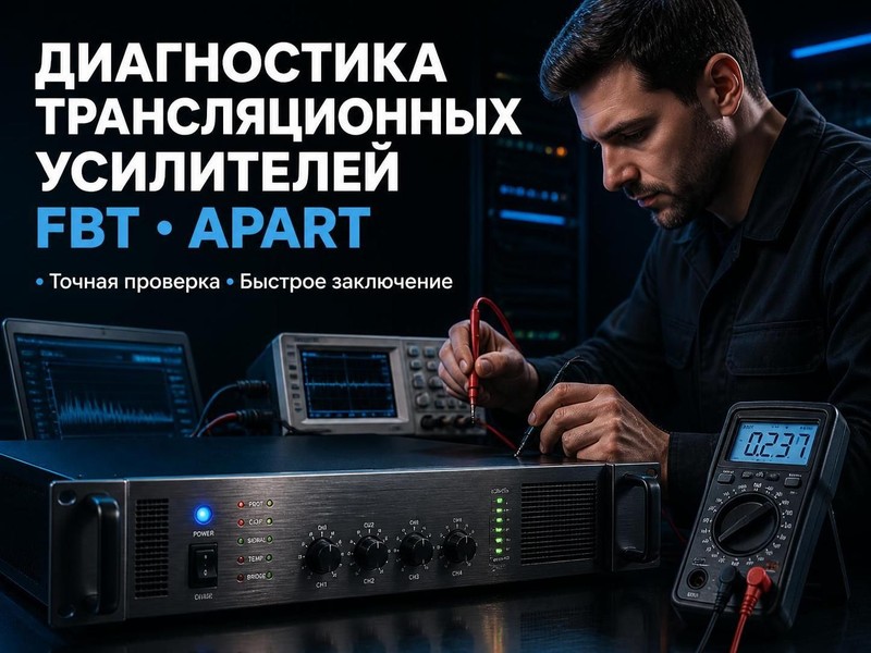 Диагностика трансляционных усилителей FBT, Apart