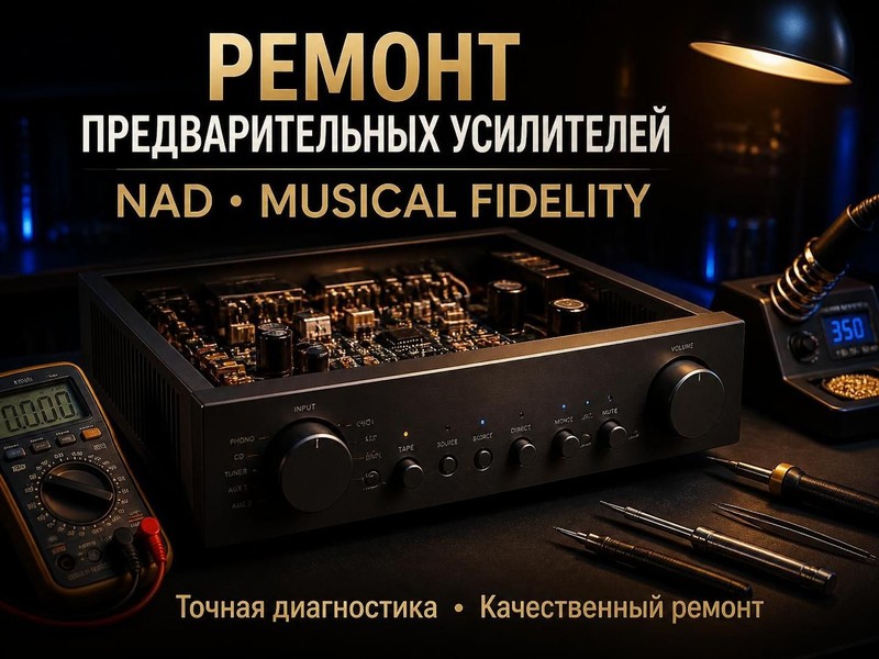 Ремонт предварительных усилителей NAD, Musical Fidelity