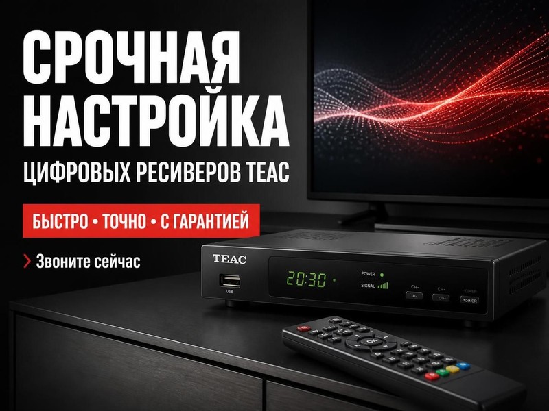 Срочная настройка цифровых ресиверов TEAC