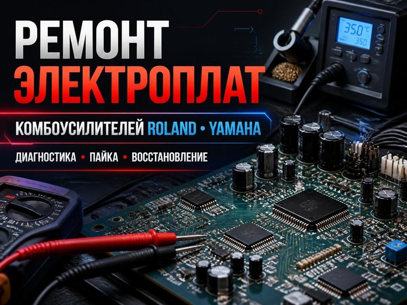 Ремонт электроплаты комбоусилителей Roland, Yamaha