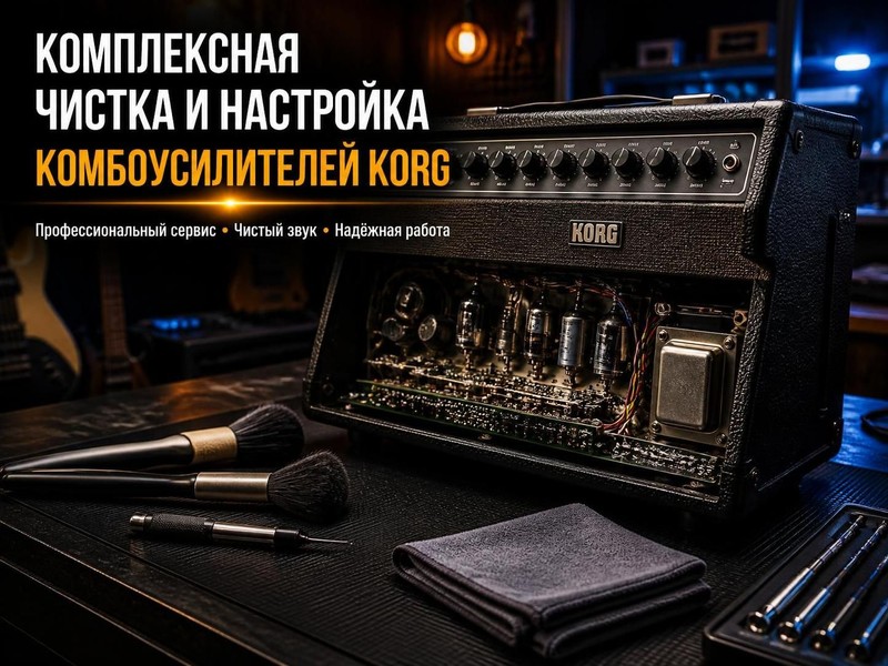 Комплексная чистка и настройка комбоусилителей Korg