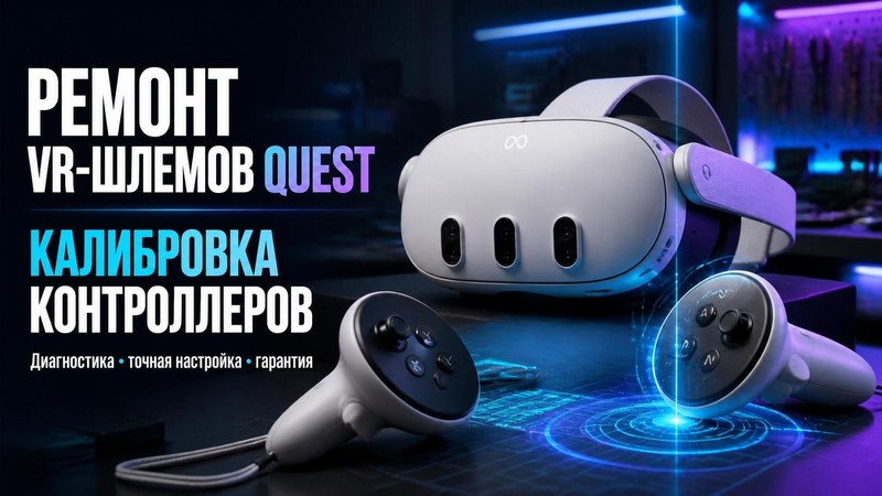 Ремонт VR-шлемов Quest и калибровка контроллеров