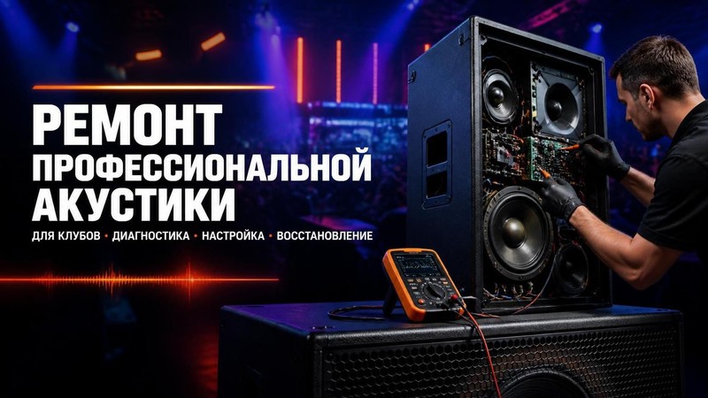 Ремонт профессиональной акустики для клубов