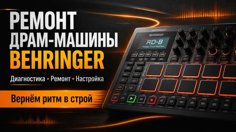 Ремонт драм-машины Behringer