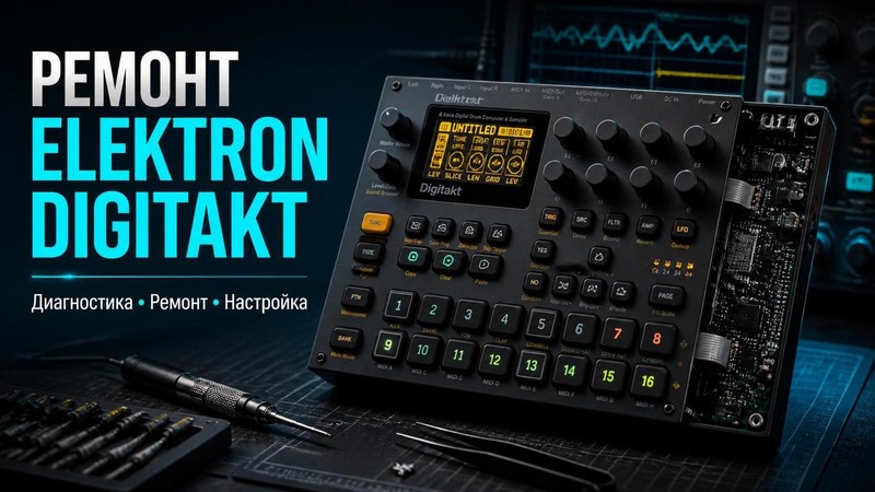 Ремонт драм-машины Elektron Digitakt