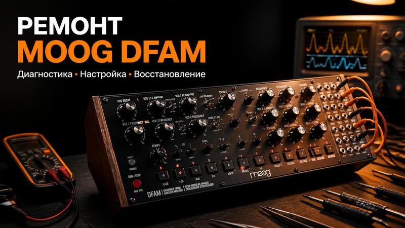 Ремонт драм-машины Moog DFAM