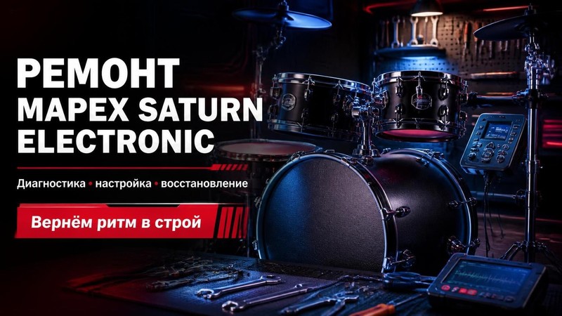 Ремонт барабанов Mapex Saturn electronic
