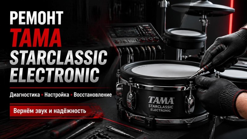 Ремонт барабанов Tama Starclassic electronic
