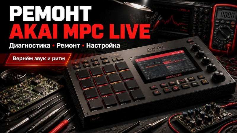 Ремонт драм-машины AKAI MPC Live