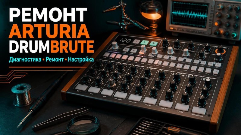 Ремонт драм-машины Arturia DrumBrute