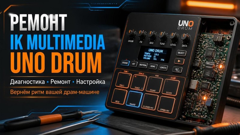 Ремонт драм-машины IK Multimedia UNO Drum