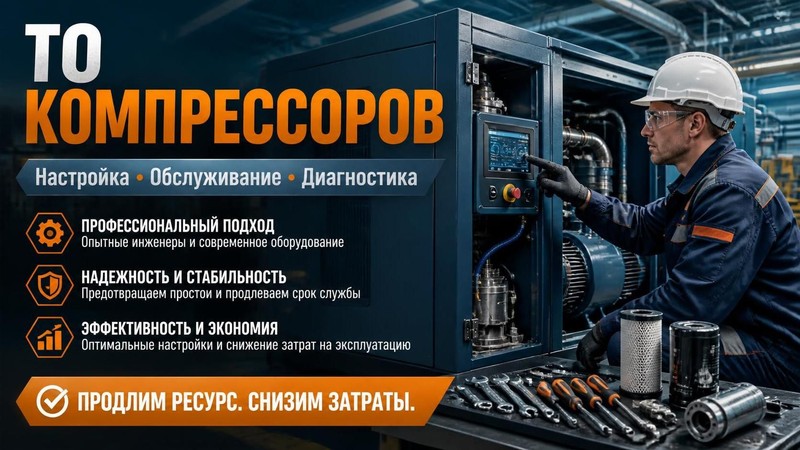 ТО настройка обслуживание компрессора