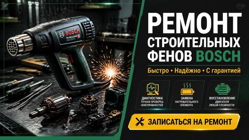 Ремонт строительных фенов Bosch