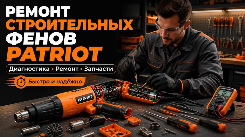 Ремонт строительных фенов Patriot