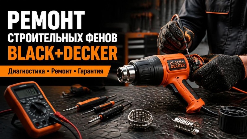 Ремонт строительных фенов BLACK+DECKER
