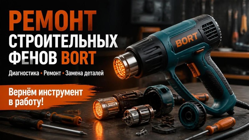 Ремонт строительных фенов BORT