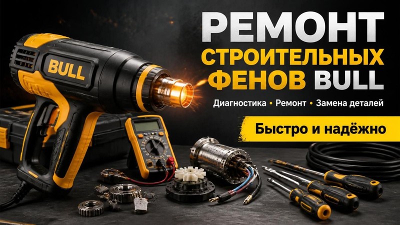 Ремонт строительных фенов BULL