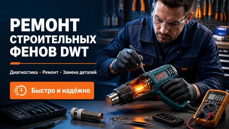 Ремонт строительных фенов DWT