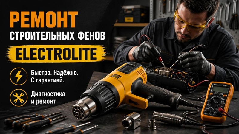 Ремонт строительных фенов ELECTROLITE